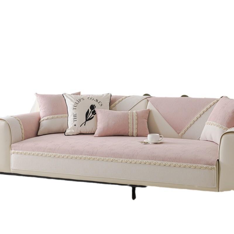 French Sofa Cushion Universal In All Seasons  New Light Luxury Leather Sofa Cover Non-Slip Sofa Cover Cloth Towel Seat Cushion