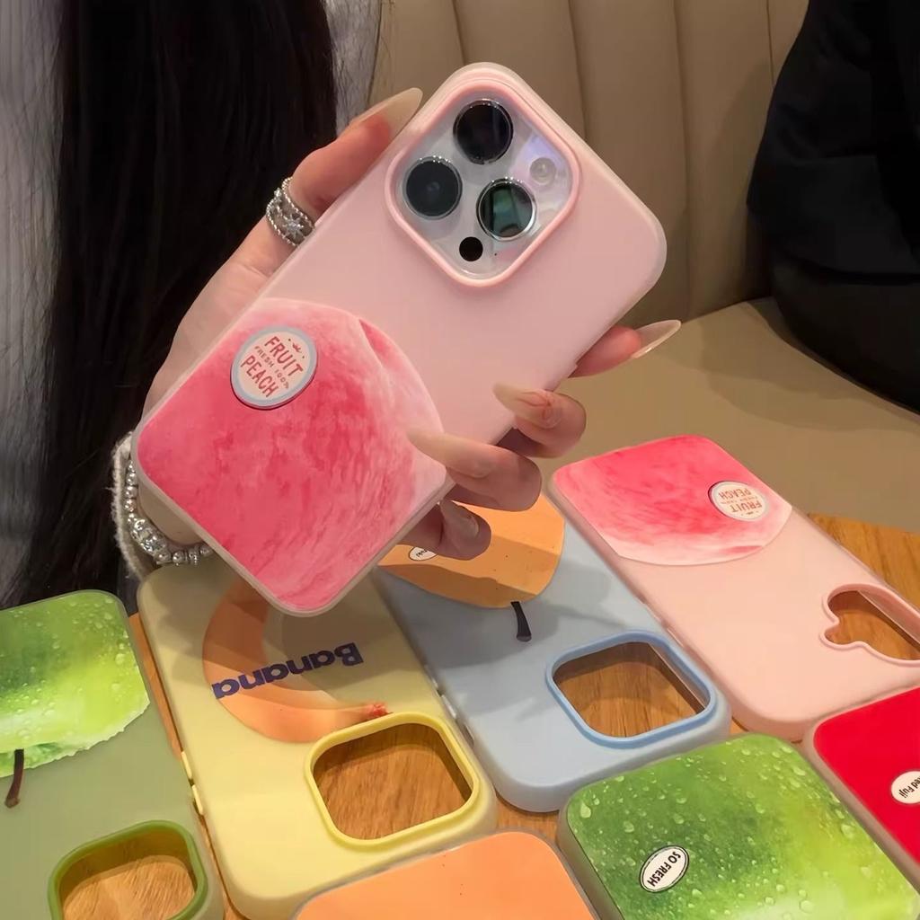 Summer fruit is suitable for Apple 16/17promax mobile phone case iPhone15 skin scrub 13/12 jelly 14.
