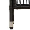 Garden Chairs 2 Pcs Black PE Rattan Steel and Polyester Fabric