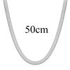 4MM Titanium Staal Platte Slangengraat Ketting Choker Ketting