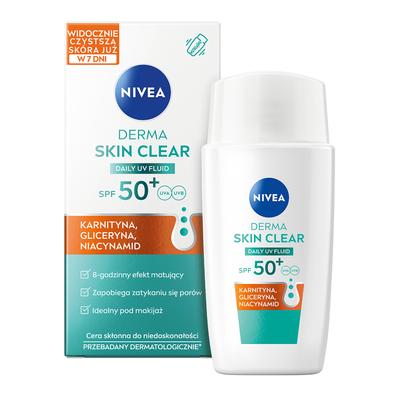 NIVEA Derma Skin Clear Daily UV Fluid SPF 50+ Under Makeup 40 Ml