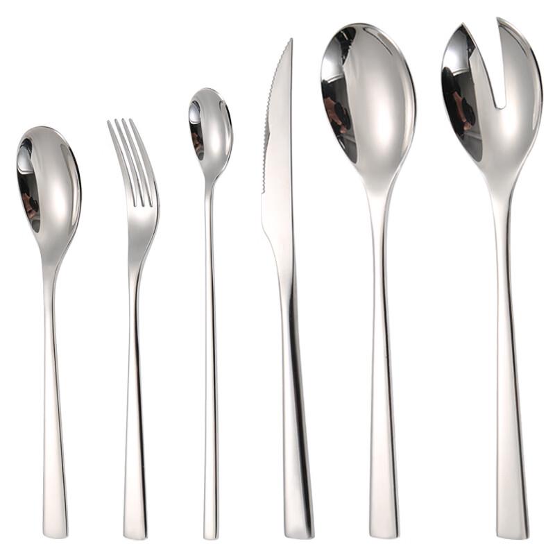 Długa łyżka do sałatki ze stali nierdzewnej 304