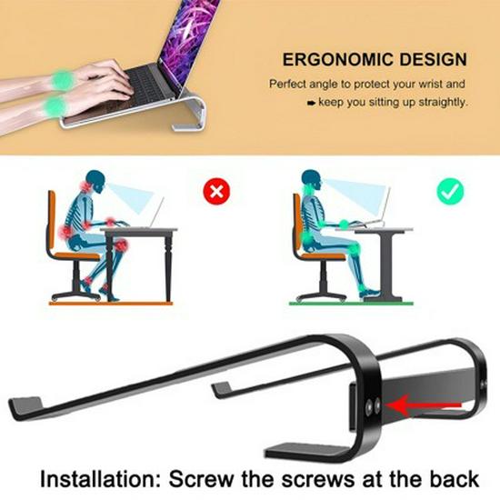 Portable Aluminum Laptop Stand with Cooling Support