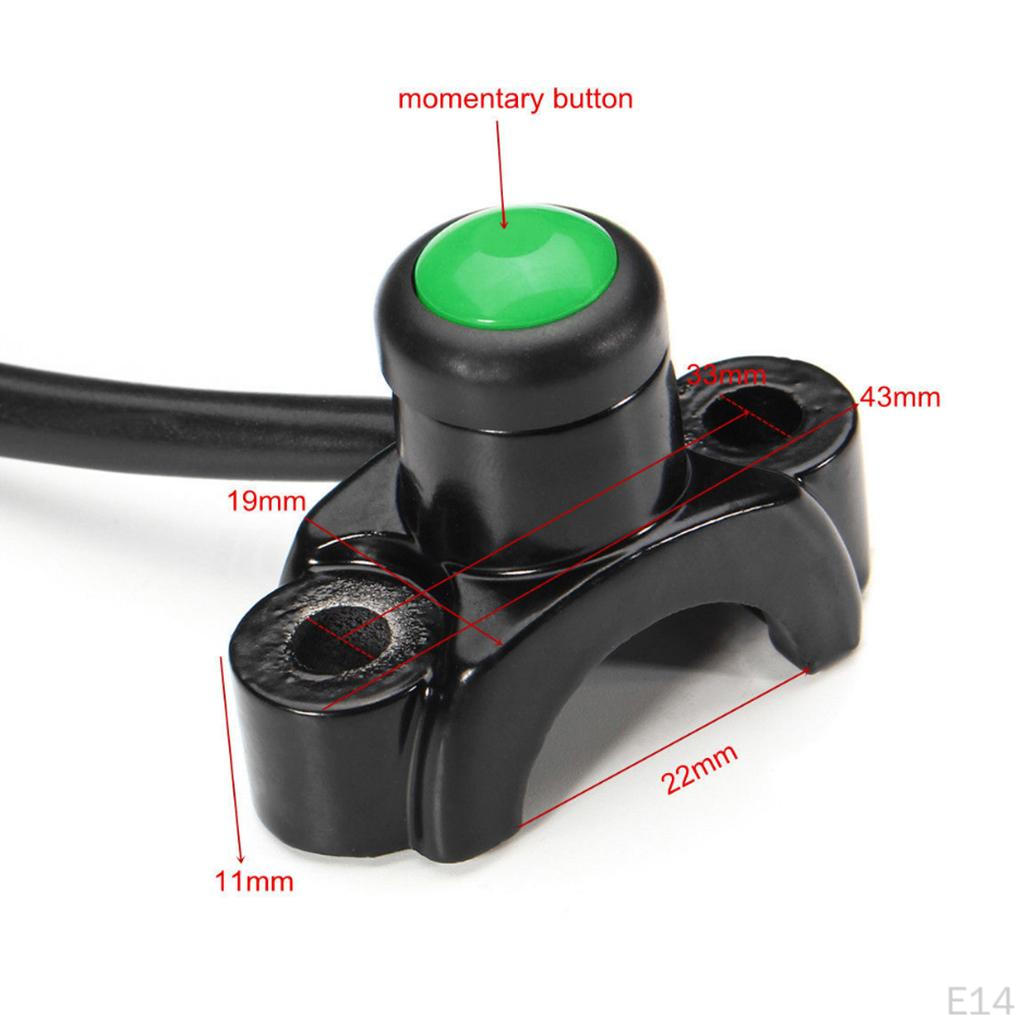 ATV 22mm Handlebar Engine Kill Stop Button Switch