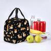 Corgis Paw Hearts Print Insulated Lunch Bag for Girls Kids Women Thermal School Picnic Box Washable Reusable Meal Pail Durable
