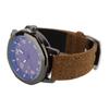 Men Analog Watch Fashion Casual PU Leather Strap Round Face Mineral Glass Easy Reading Quartz Wrist Watch for Indoor Outdoor Activities
