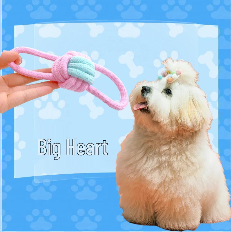 Cotton Rope Dog Toy Set: Durable, Unchewable Teething Rope Ball for Cats and Dogs