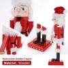 25CM Christmas Nutcracker Puppet Gingerbread Man Wooden Handmade Nutcracker Soldier Doll Toy Ornament Christmas Home Decoration