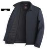 2026 Men's High-Grade Business Casual Stand-Up Collar Jacket: Spring/Autumn Middle-Aged Dad's Top