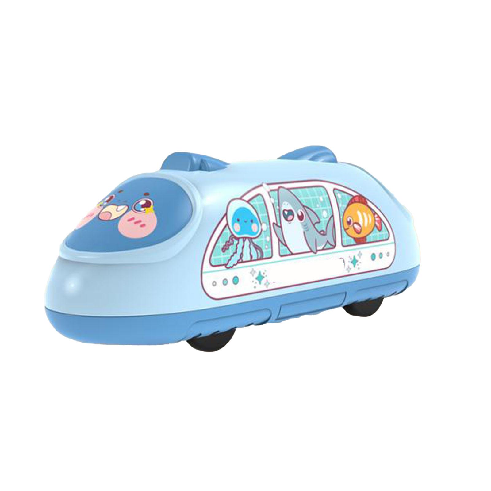 Pull Back High Speed Rail Toy Movable Tires Flexible Steering Double Pull Back Vehicle Toy for Kids