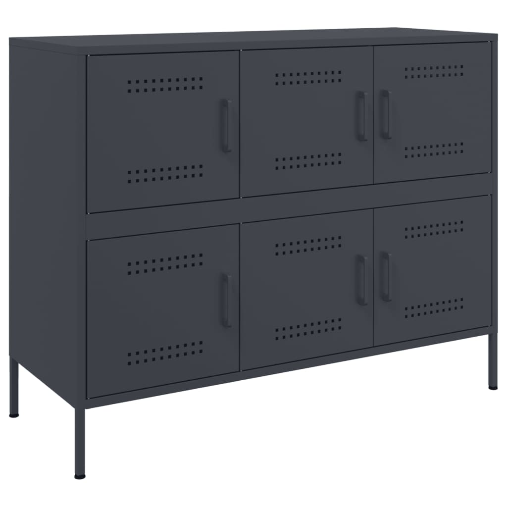 Sideboard Anthracite 100.5 x 39 x 79 cm Steel
