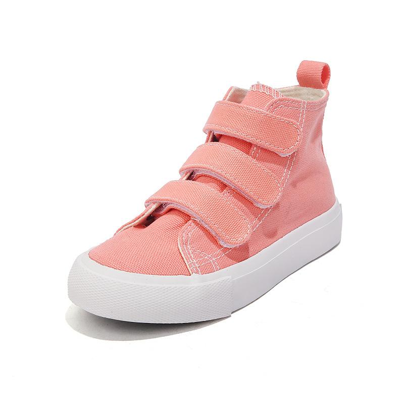 

Autumn Children High-top Canvas Shoes Boys Triple Hooks Design Sneakers Girls Candy Color Casual Shoes Baby School Shoes 37
