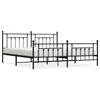 VidaXL Cadre de lit métal avec tête de lit-pied de lit noir 193x203 cm 353561
