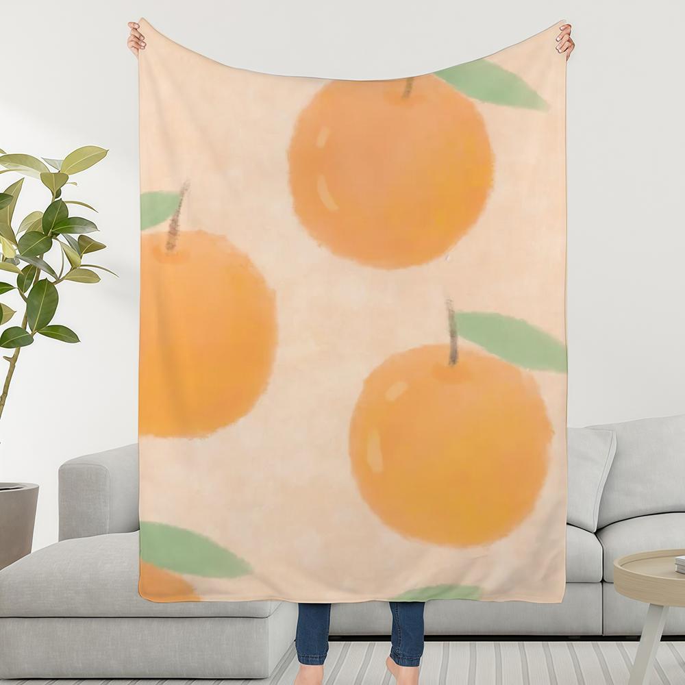 Summer Blanket Throw Super Hand Cosy Plush Fruits Living Room Sofa Couch Childish Drawn Birthday Gifts