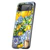 Luxus Handyhülle Für Samsung Galaxy Z Flip 3 4 5 6 Hartes Faltbares PC Für Samsung Z Flip3 Flip4 Flip5 Cover Retro Frucht Zitrone