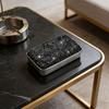Metal Storage Holder With Glittering Diamonds Smooth Sliding Cover Designs Storage Stylish Accessory