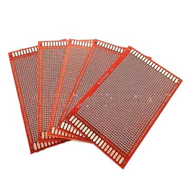Lot de 5 Plaques PCB Clad Cuivre Unilatérales Épaisseur 1,2 mm Feuille Clad Cuivre Résine Phénolique Idéal pour le Soudage DIY