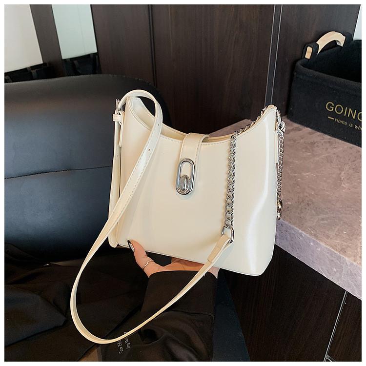 IELGY Trendy Fashion All-Match One-Shoulder Commuter Cross-Body Bucket Bag