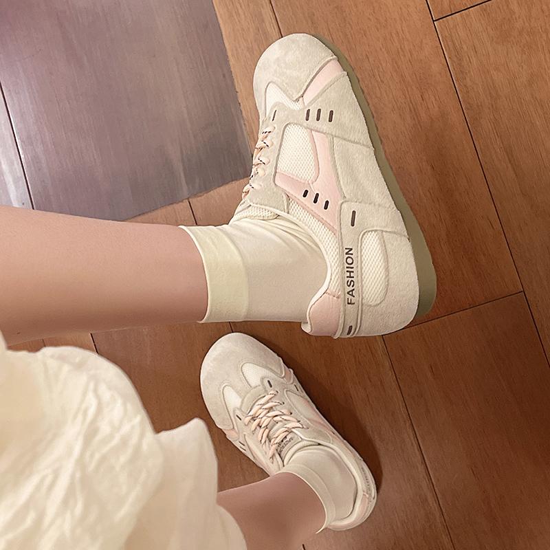 Fashion 2025 Female Early Spring New Internal Increase Puff Big Head Leisure All-match Sports Female Board Shoes