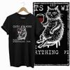 COOLMIND CAT Print  BLACK Short Seleve 100% Cotton Exclusive Graphic Women T Shirt Big Size O-neck Cotton Cat Lover Women Tshirt