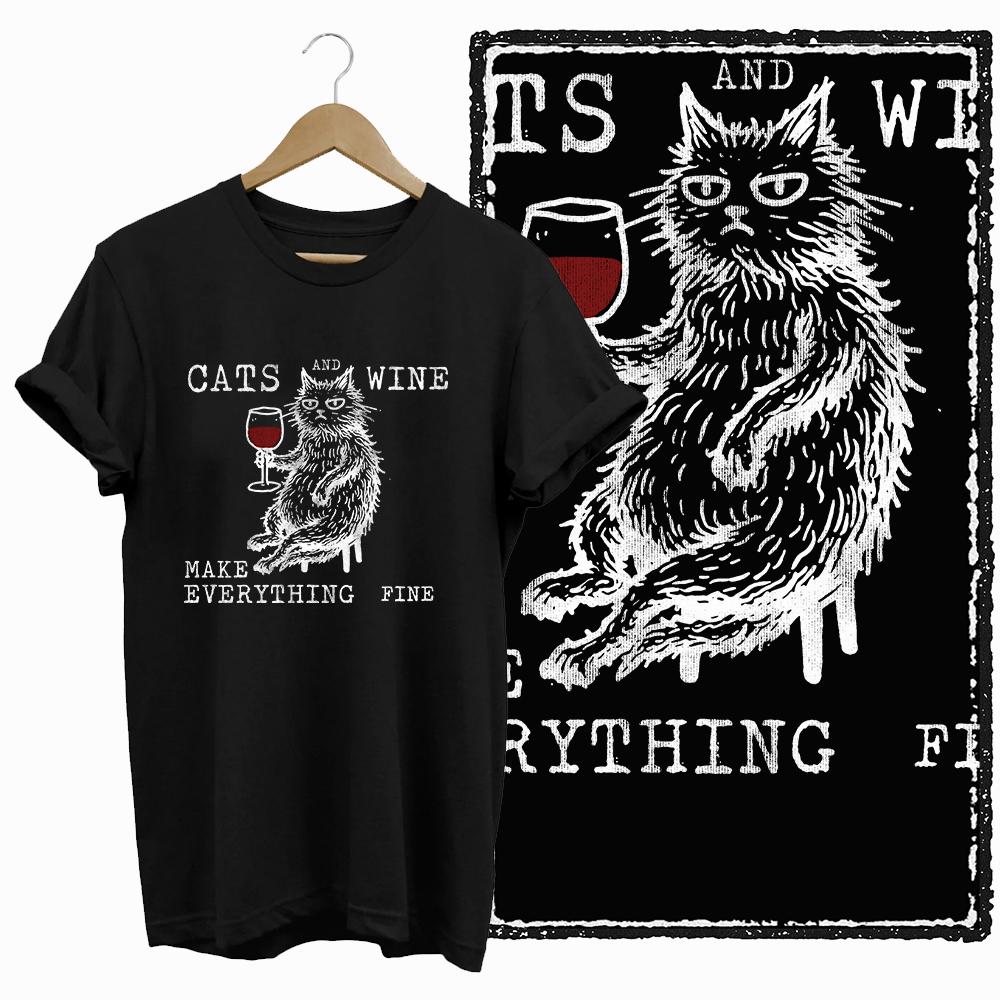 COOLMIND CAT Print  BLACK Short Seleve 100% Cotton Exclusive Graphic Women T Shirt Big Size O-neck Cotton Cat Lover Women Tshirt