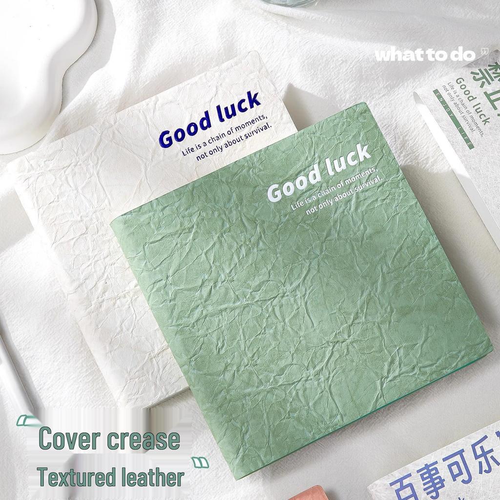 Quadratisches Notizbuch mit Knautschleder-Einband für Studenten - Neuling Kostenloser Versand