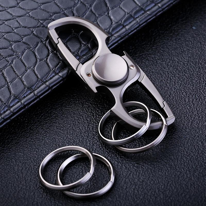 Keychain Spiner Fidget Hand Spiner Anti Anxiety Toy Relieves Stress Finger Ketchain Bottle Opener EDC Children's and Boys' Toy