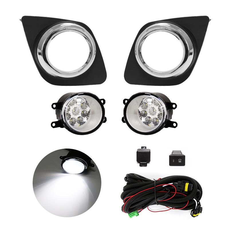 

Противотуманные фары для Toyota RAV4 2009 2010 2011 2012 светодиодные дневные ходовые огни дневной свет DRL водонепроницаемые провода кнопка переключения