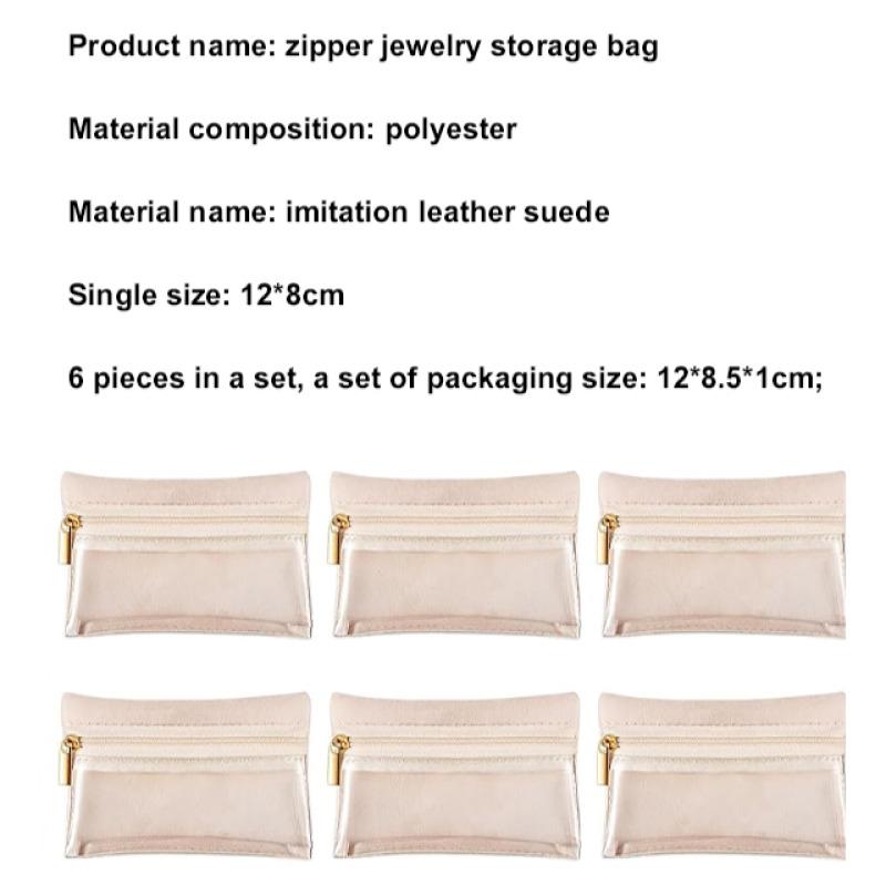 Jewelry Storage Bag Set Zipper Bag Jewelry Watch Storage Bag Organizer Necklace Storage Bag