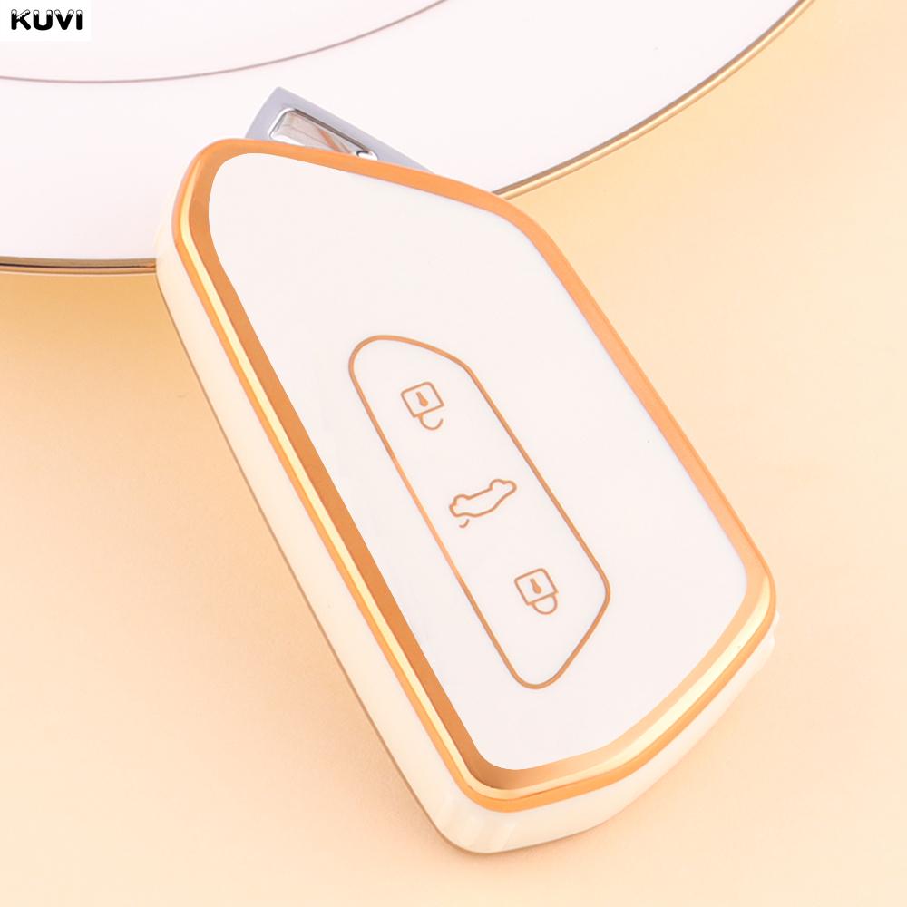 Tpu Style Car Key Case Cover Shell Fob For Volkswagen Vw Golf 8 Mk8 Id-4 Id-6 For Skoda Octavia A8 For Seat Leon Fr Mk4 Cupra