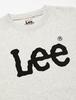 Lee Official Short Sleeve Logo Print for Heather Size 130 T-Shirt Kids, LK0804-202, Gray,