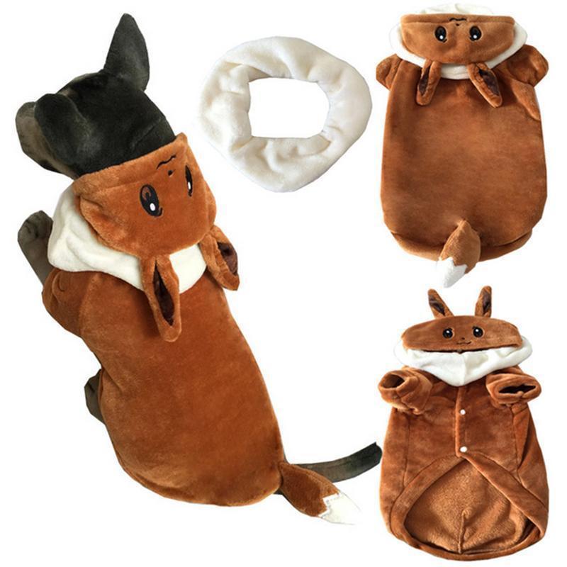 Pokemon Go Animale Domestico Cane Gatto Vestiti Costume Pikachu Squirtle Outfit con Cappuccio Halloween