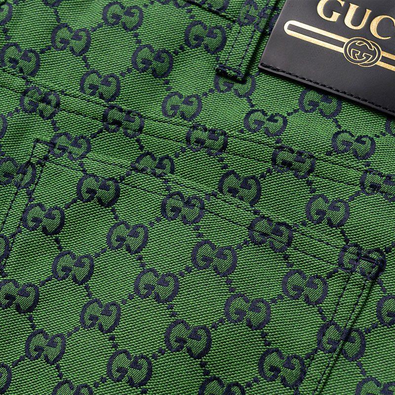 Gucci Casual Pants Men's Green Moderate Straight Fit Pants 623953-ZKU09-3344