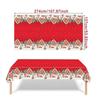 Plastic Christmas Tablecloth Snowman Snowflake Bronzing Disposable Tablecloths Table Decoration Disposable Table Cover Christmas