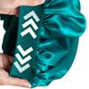 Neue Schlafmütze aus Satin für Damen mit dehnbarem Bindeband, elastische Nachtduschhaube, verstellbare Haarkopfbedeckung, Motorhaube, Turban