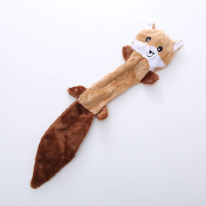 Pet Dog Toy Squirrel Raccoon Plush Interactive Bite Resistant Molar Skin Shell Pet Supplies Dog Toys for Small Large Dogs