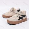 Children's Fashi Warm Velvet Low Top Casual Sport Shoes 2026 Winter Boys' Versatile Plush Comfortable N Slip Cott Sneakers