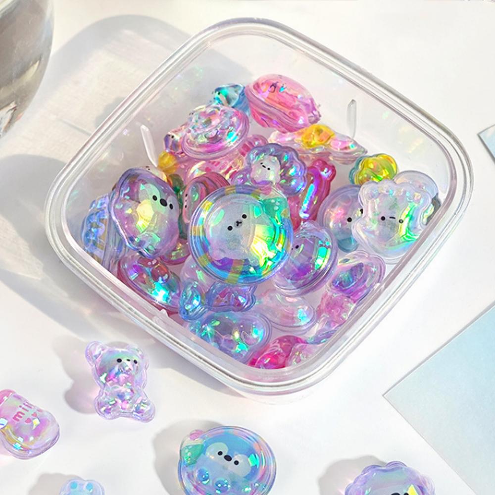 DIY Cartoon Bowknot Animals Rainbow Gradient 3D Relief Stickers Cute Stationery Scrapbooking Journal Sticker Decor Art Supplies