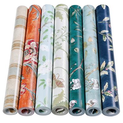 Retro Non-Woven Wallpaper Self-Adhesive Three Dimensional Bedroom Living Room Dormitory TV Background Wall Wallpaper Self-Adhesi
