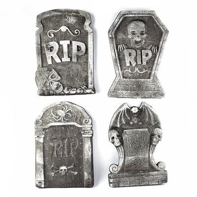 Halloween Decoration Foam Tombstone Haunted House Bar Scenery Environmentally Friendly Skull Tombstone Horror Atmosphere Venue Layout