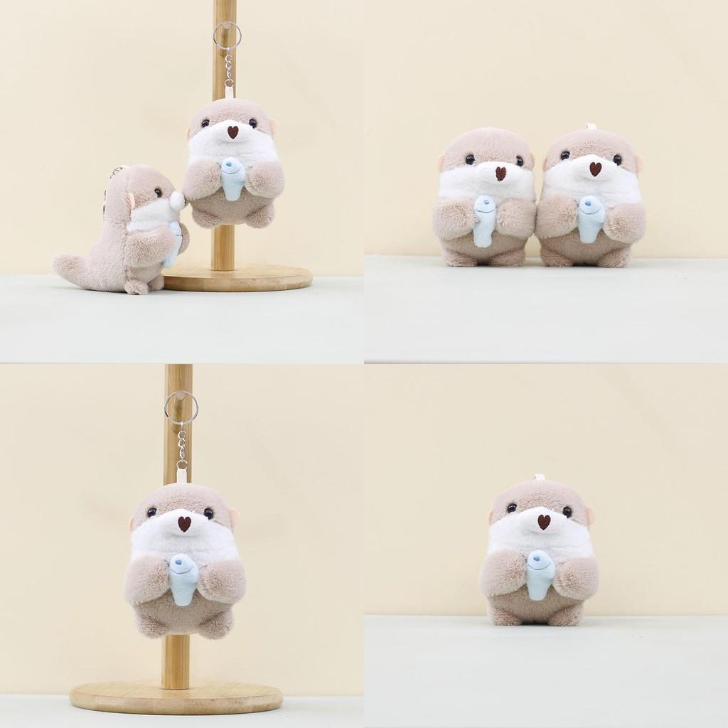 Cute Cuddle Fish Sea Otter Key Chain Cartoon Girl Backpack Pendant Decorative