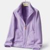 Winter Damen Fleecejacke Doppelseitige Windjacke Warme Dicke Korallenfleecejacke Oberbekleidung Thermojacke Frau Gefleecte Kleidung