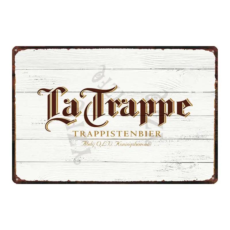 Birra Belga VintageBrugse Zot La Trappe Segno Metallico Lattina Targhe Per Muro Bar Pub Arte Cucina Caffè Decorazioni Casa 30X20CM DU-8282A