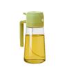 Large Capacity Leak-Proof Glass Oil Sprayer and Pour Bottle with Cover and Handle for Kitchen