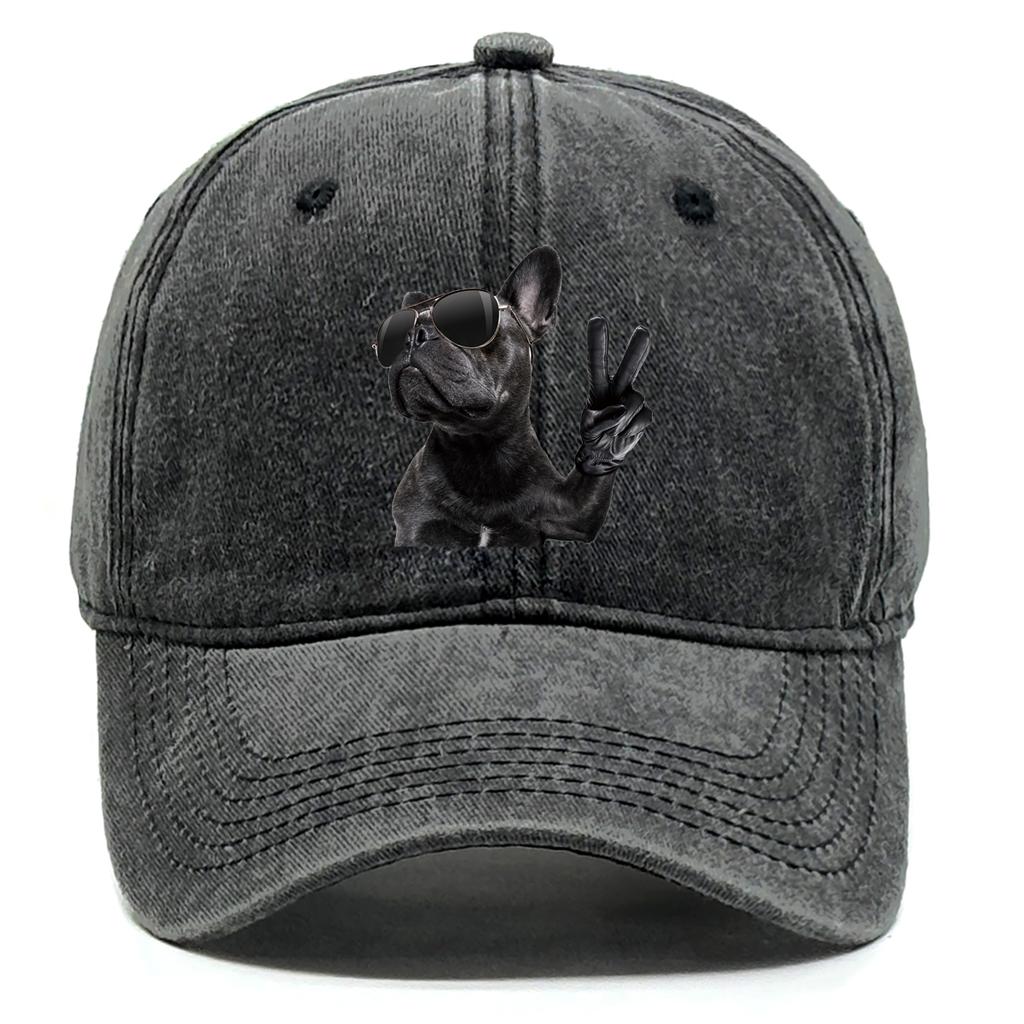 Cool Dog In Sunglasses Print Adjustable Sun Hat Sports Hat Headwear Leisure Snapback Baseball Cap Perfect For Outdoor Sports