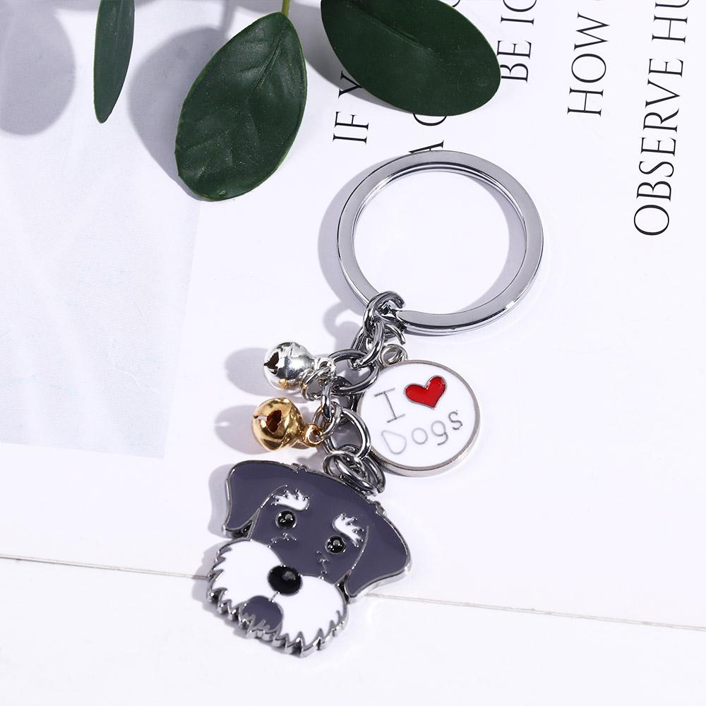 Lover Gift Maltese Animal Bell Enamel Husky Pet Keychain Dog Keychain Dog Pendant Pet Keyring