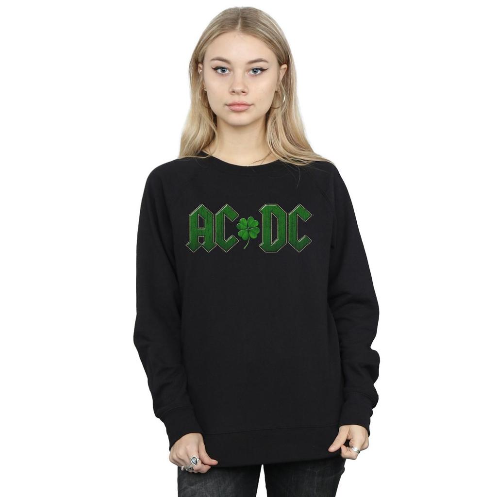 AC/DC Womens/Ladies Shamrock Logo Sweatshirt