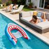 Shark Pool Float Chair with Cup Holder for Adults Inflatable Pool Float Lounge with Handles , Inflatable Float for Swimming Pool
