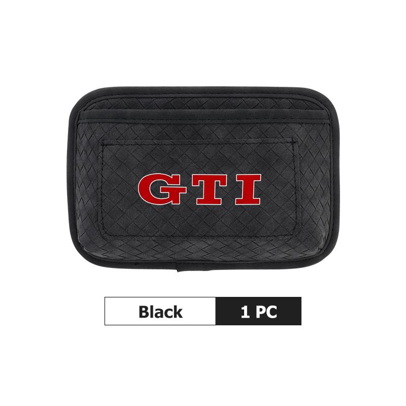 Car Plaid Adhesive Hanging Bag Pocket Phone Glasses Storage Case For Volkswagen VW Jetta Golf4 5 6 Beetle CC B5 B6 B7 EOS GTI zw6