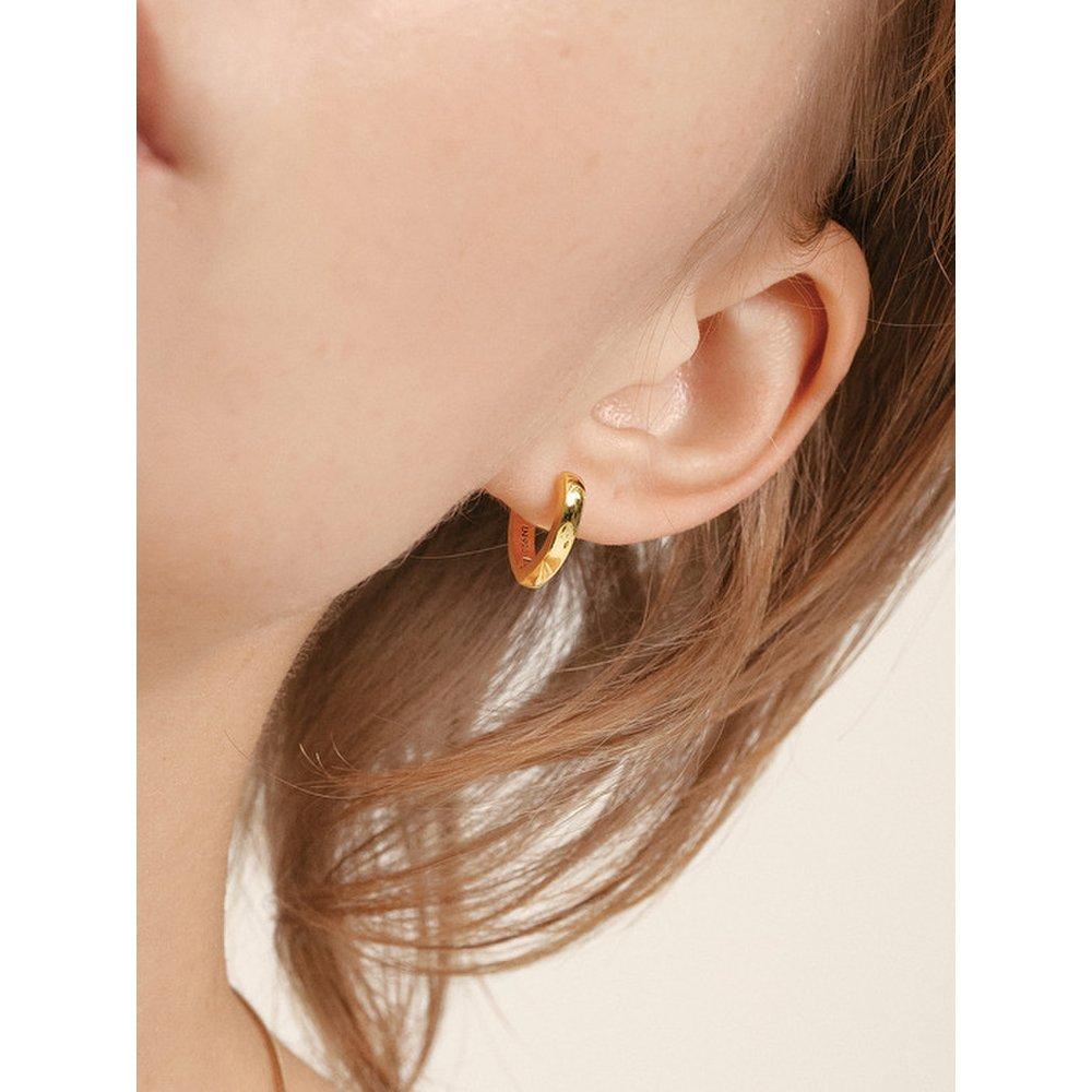 Silver 925 V Edit One-Touch Earrings Lse99